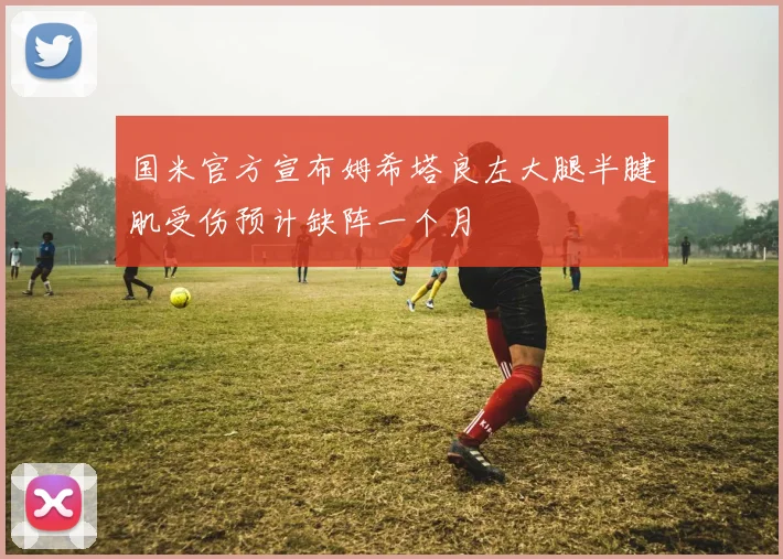 国米官方宣布姆希塔良左大腿半腱肌受伤预计缺阵一个月